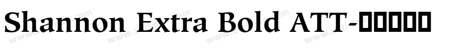Shannon Extra Bold ATT字体转换